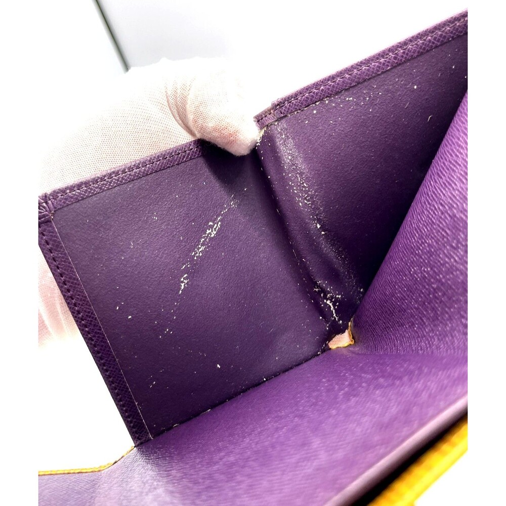 LOUIS VUITTON Portefeiulle Elise Yellow Epi Leather Credit Trifold Wallet France - Picture 7 of 13